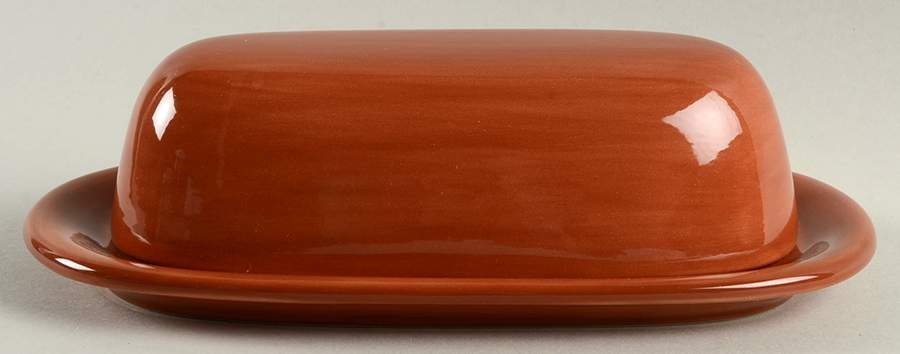 Sausalito Spice (Terra Cotta) 1/4 Lb Covered Butter by Pottery Barn China-1