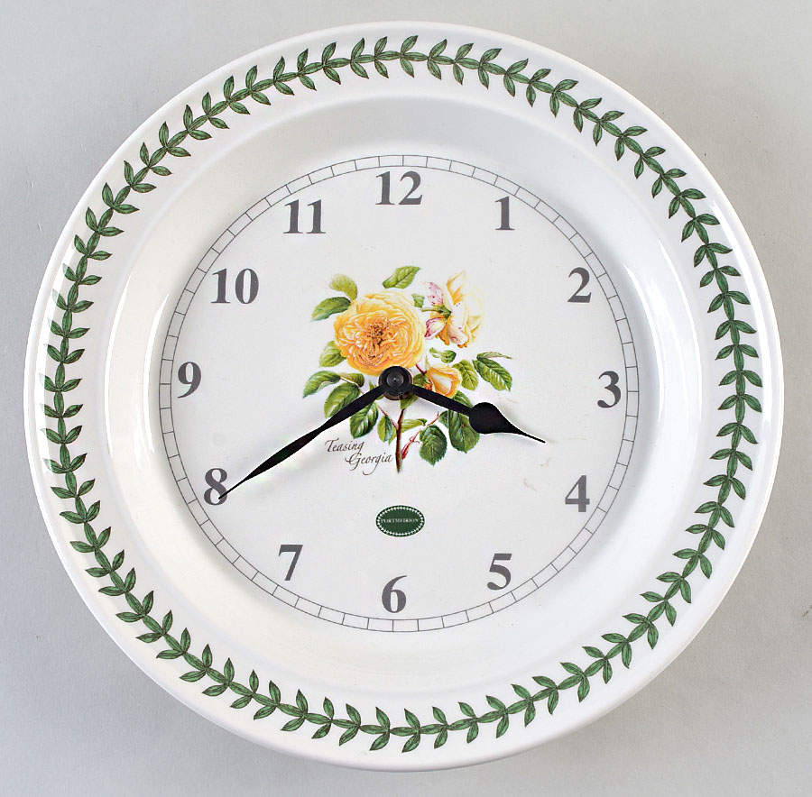 Botanic Roses Hanging Wall Clock by Portmeirion-1