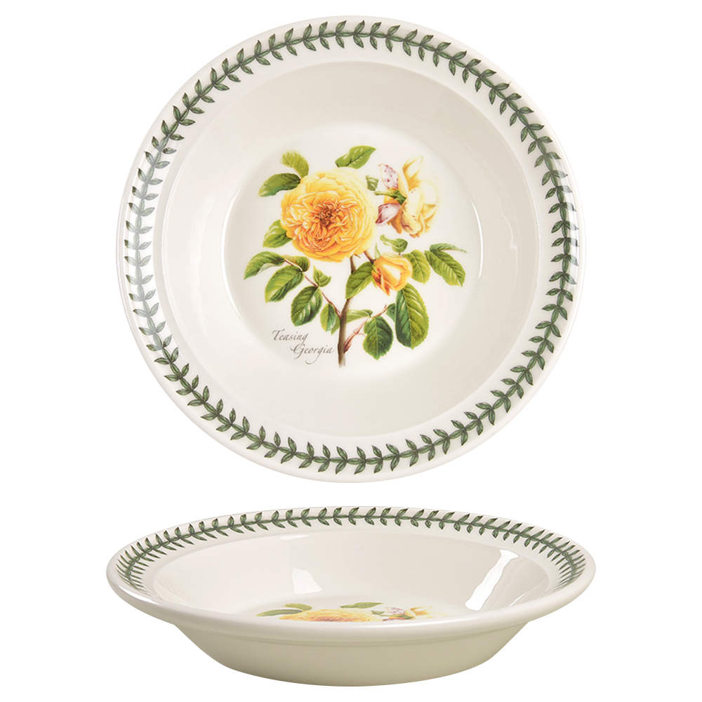 Botanic Roses Rim Soup Bowl by Portmeirion-1