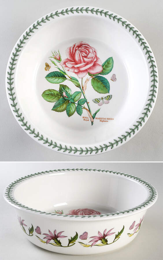Botanic Roses 2 Qt Round Covered Casserole No Glass Lid by Portmeirion-1