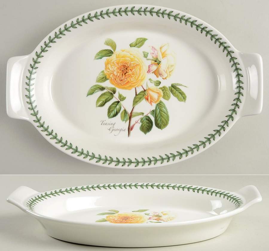 Botanic Roses 11" Augratin by Portmeirion-1