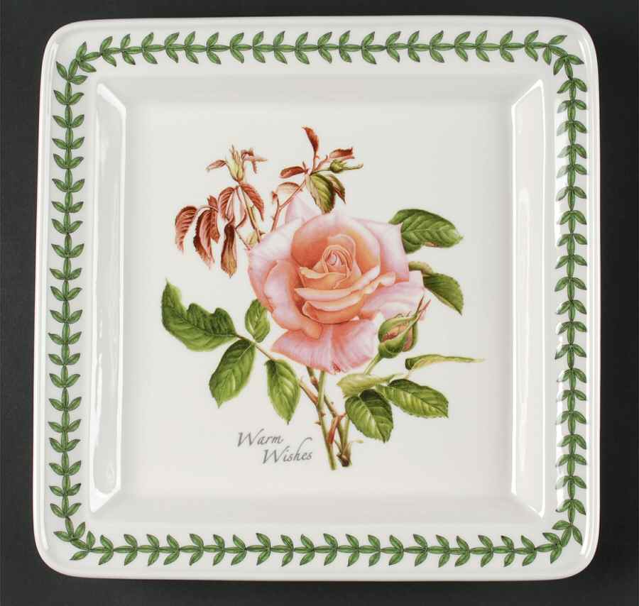Botanic Roses Square Dinner Plate by Portmeirion-1
