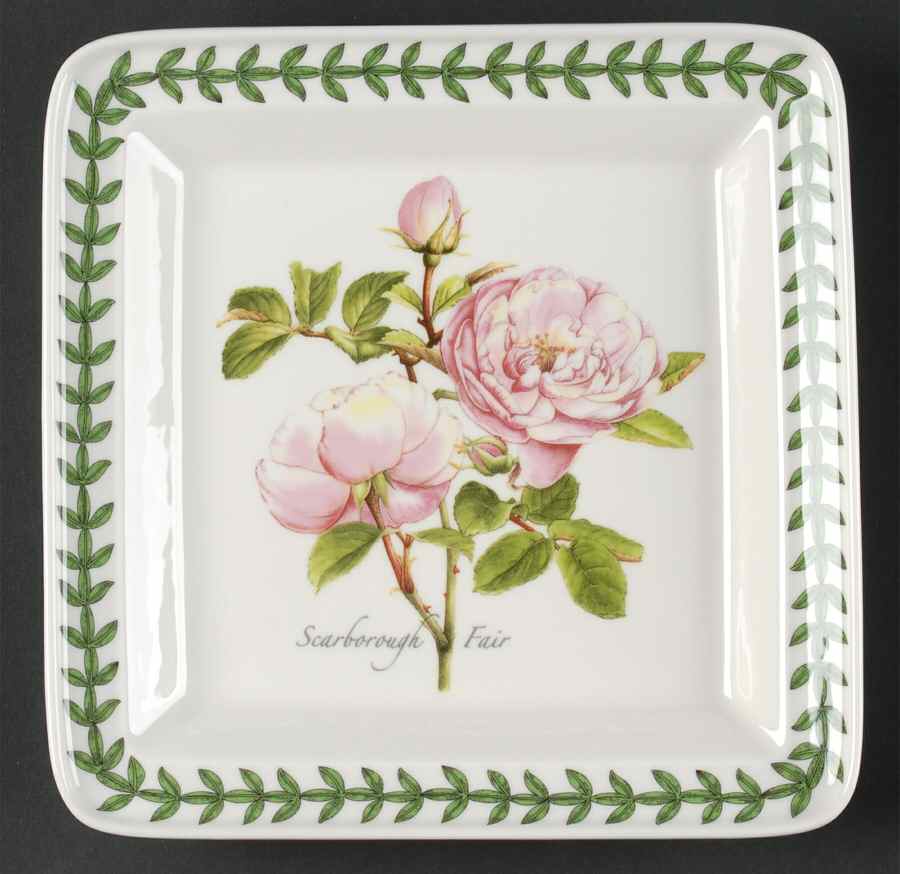 Botanic Roses Square Salad Plate by Portmeirion-1