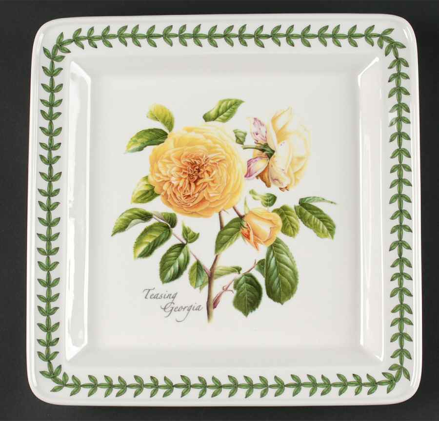 Botanic Roses Square Dinner Plate by Portmeirion-1