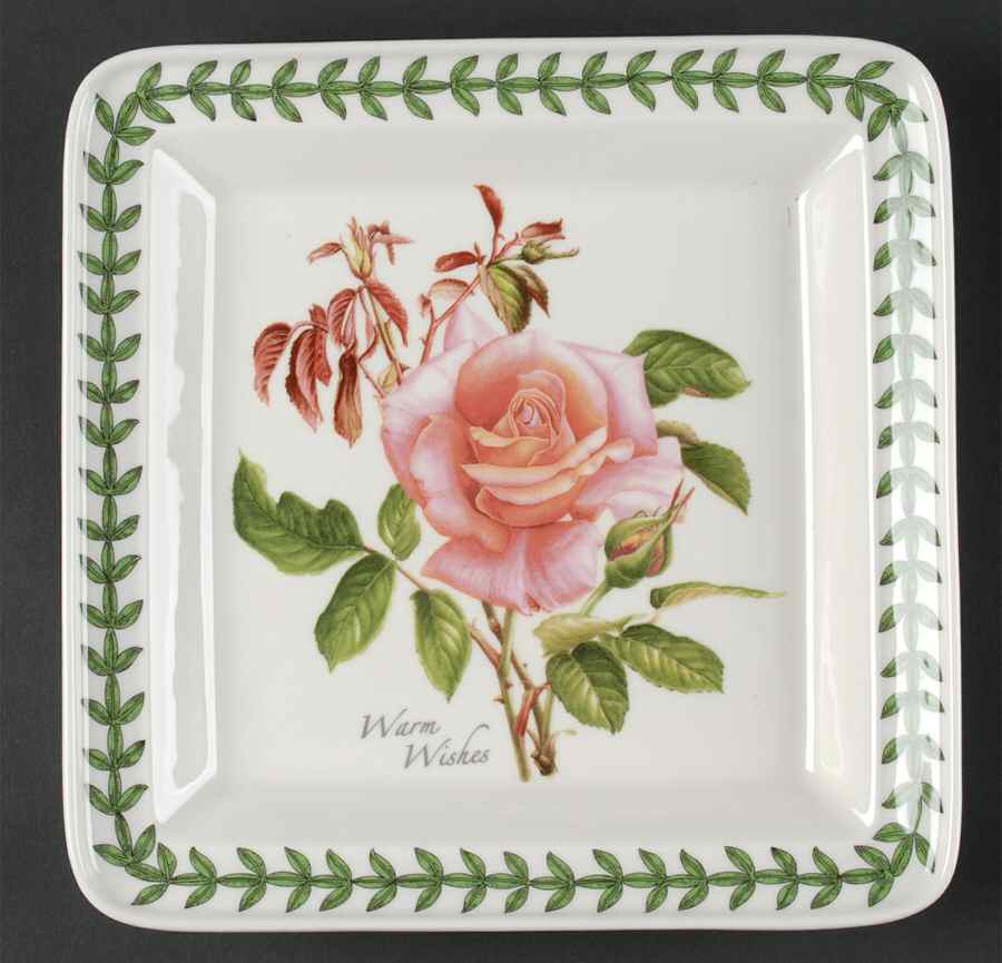 Botanic Roses Square Salad Plate by Portmeirion-1