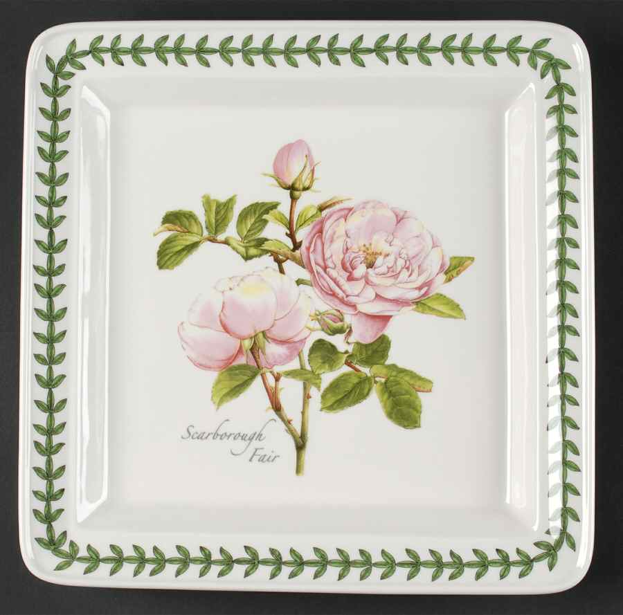 Botanic Roses Square Dinner Plate by Portmeirion-1