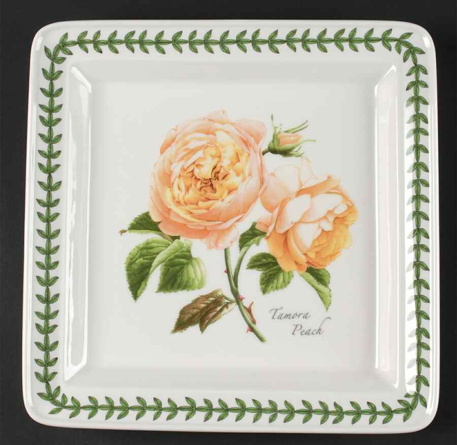 Botanic Roses Square Dinner Plate by Portmeirion-1