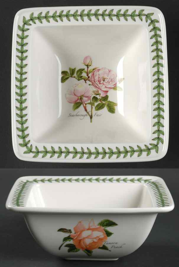 Botanic Roses Square Cereal Bowl by Portmeirion-1