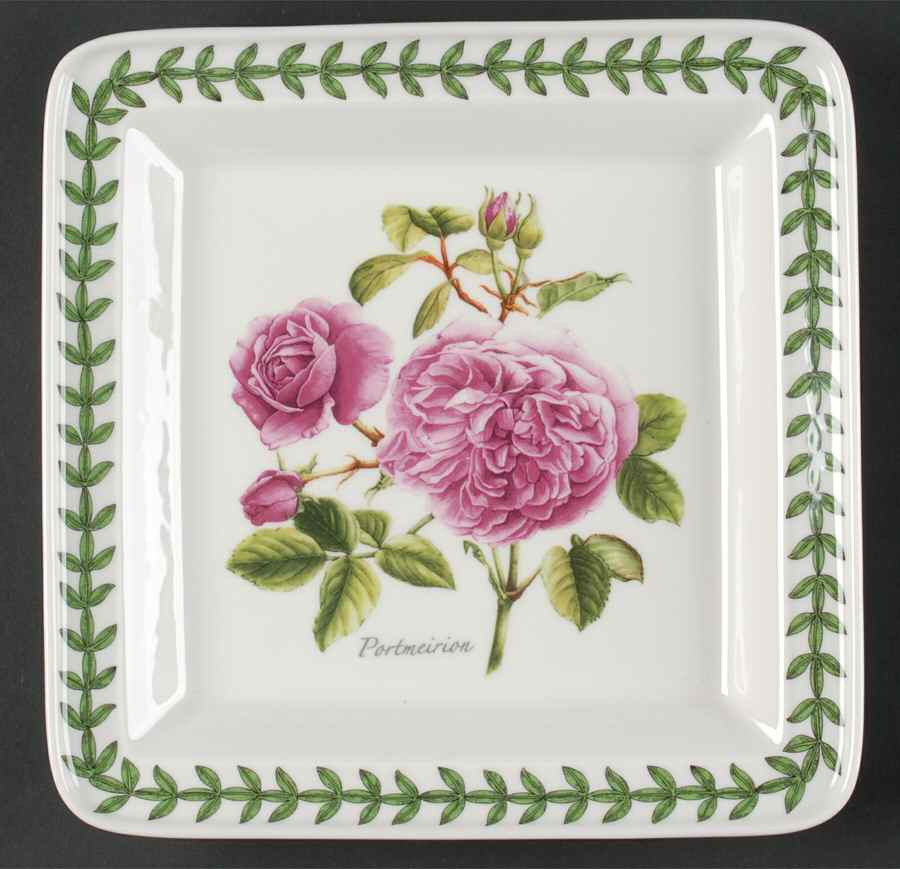 Botanic Roses Square Salad Plate by Portmeirion-1