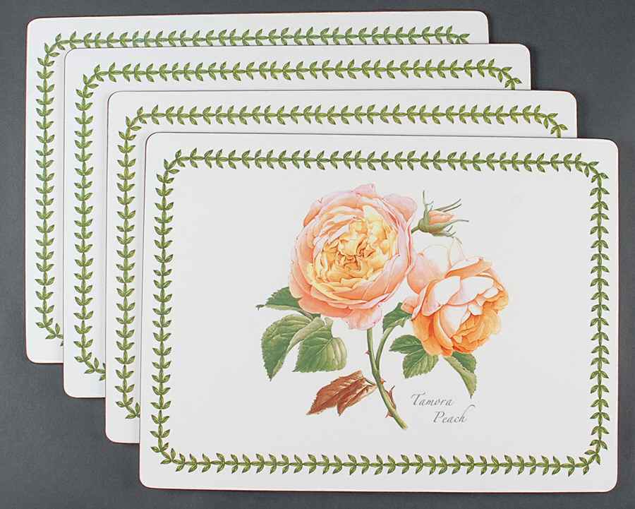Botanic Roses Corkboard Placemat - Set of 4 Motifs by Portmeirion-1