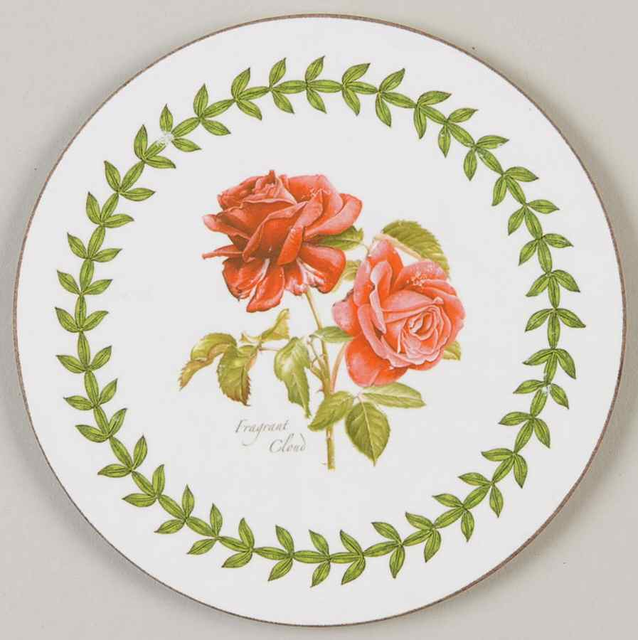 Botanic Roses Cork Back Round Coaster by Portmeirion-1