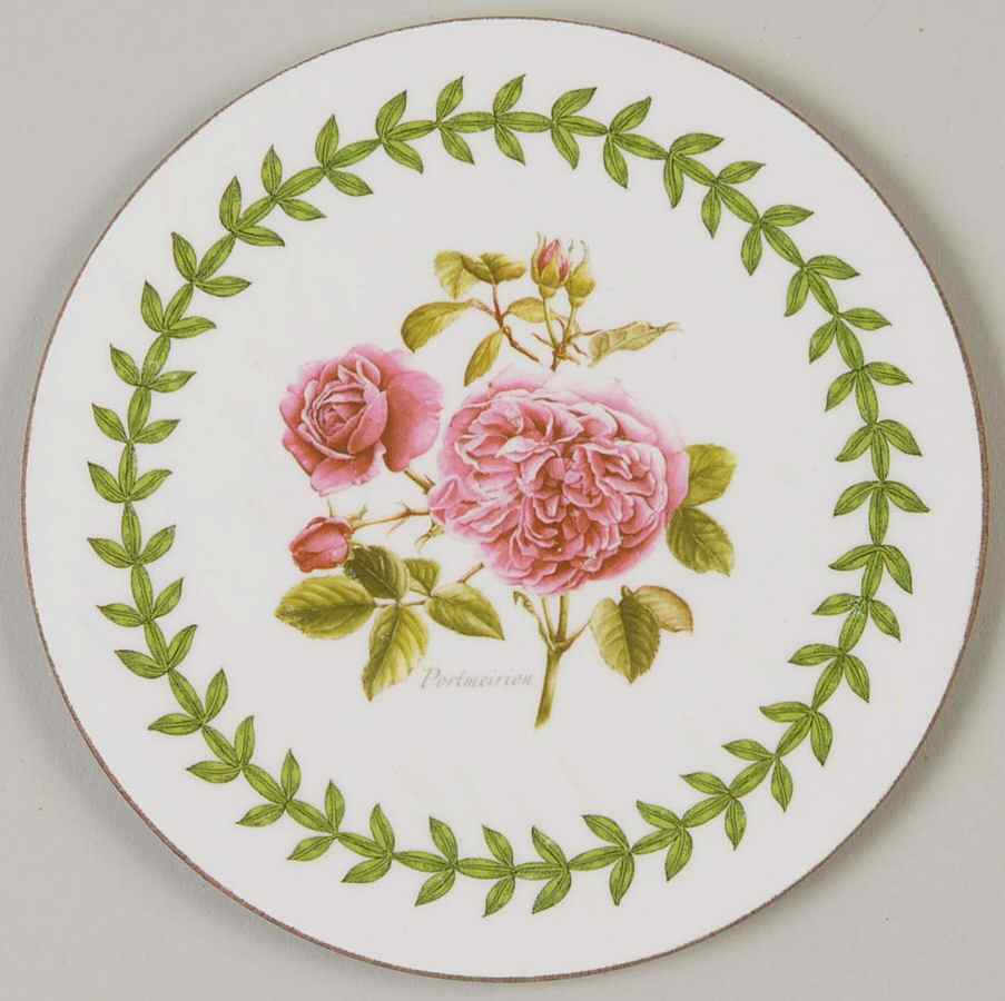 Botanic Roses Cork Back Round Coaster by Portmeirion-1