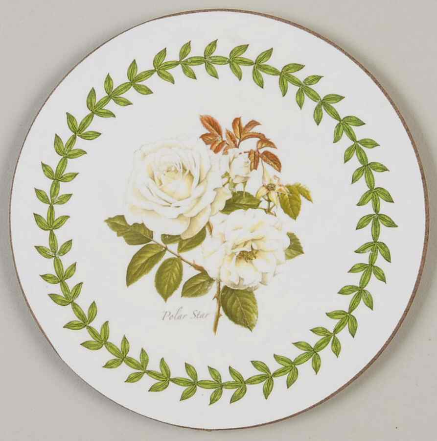 Botanic Roses Cork Back Round Coaster by Portmeirion-1