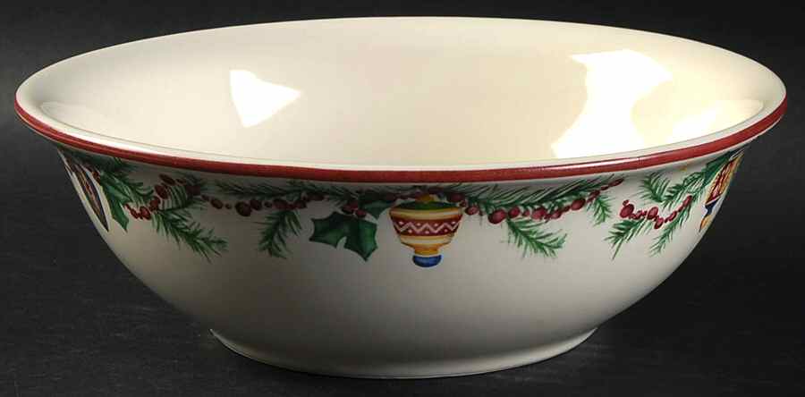 Holiday Garland 7" Round Vegetable Bowl by Pfaltzgraff-1
