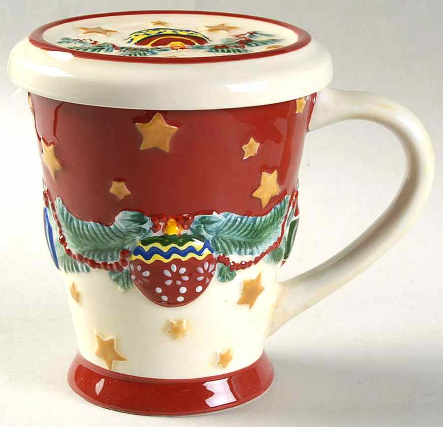 Holiday Garland Mug & Lid by Pfaltzgraff-1