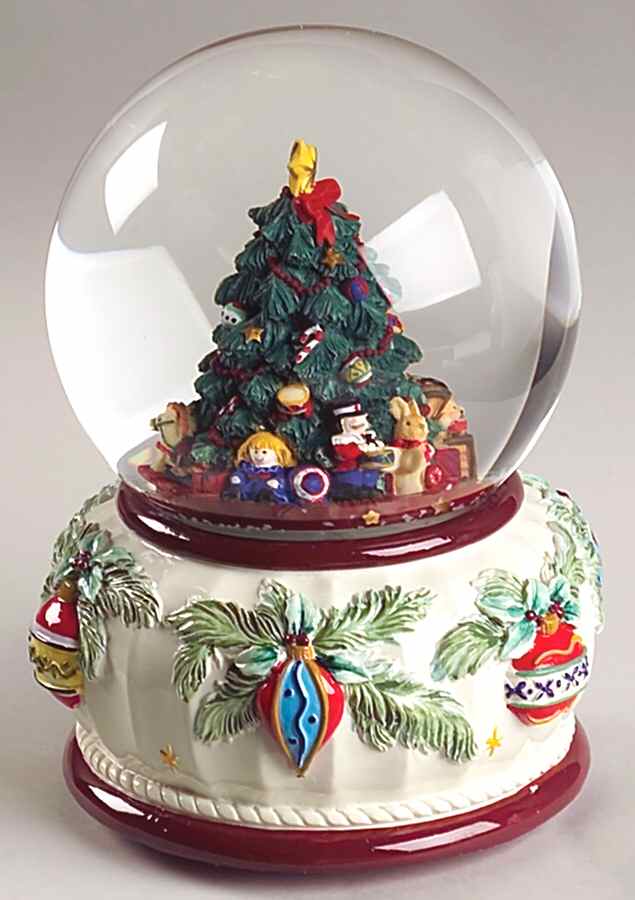 Holiday Garland Snow Globe by Pfaltzgraff-1