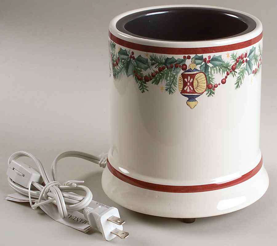 Holiday Garland Electric Candle Jar Warmer by Pfaltzgraff-1
