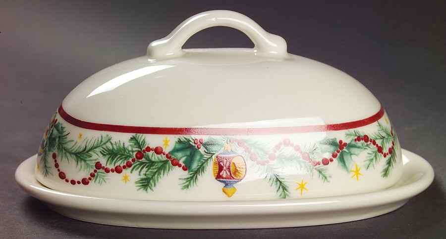 Holiday Garland 1/4 Lb Covered Butter by Pfaltzgraff-1