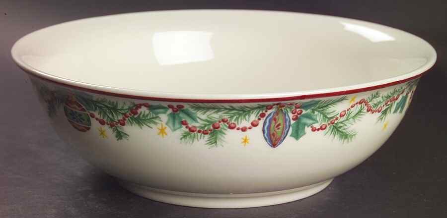 Holiday Garland 9" Round Vegetable Bowl by Pfaltzgraff-1