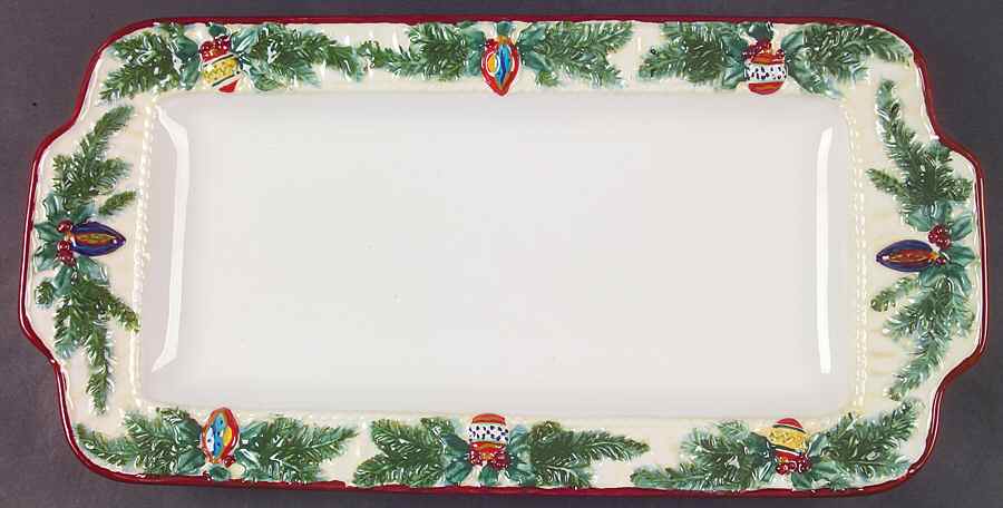 Holiday Garland Rectangular Tray by Pfaltzgraff-1