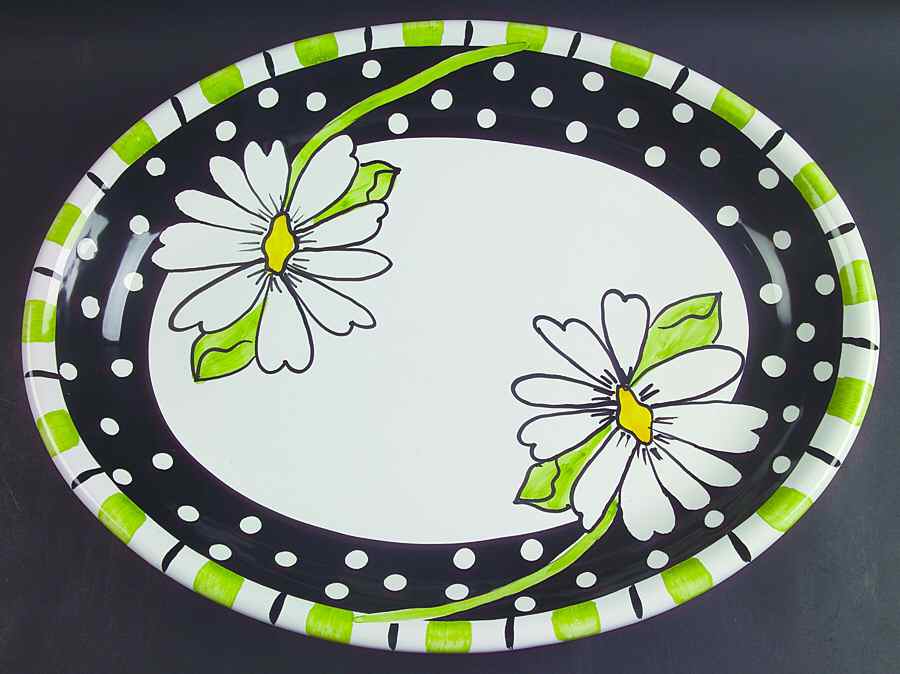 Daisy 19" Oval Serving Platter by Presenttense-1