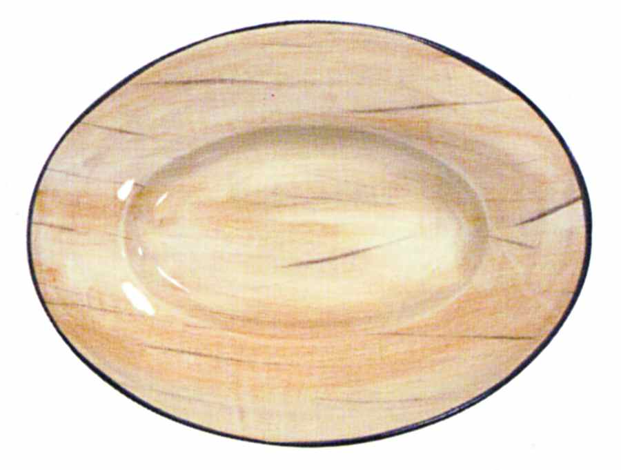 Natural Elements (Stone Or Wood) 21" Oval Serving Platter by Presenttense-1