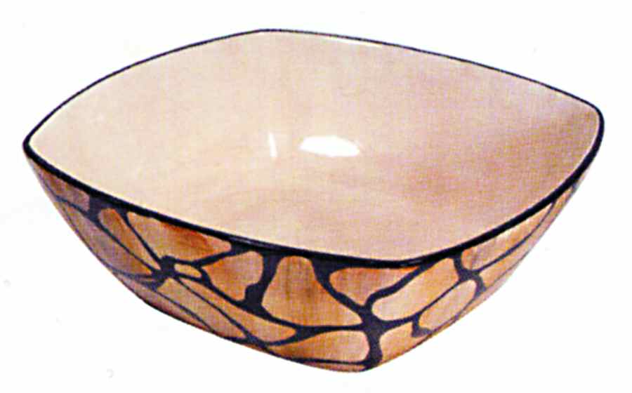 Natural Elements (Stone Or Wood) 11" Square Vegetable Bowl by Presenttense-1