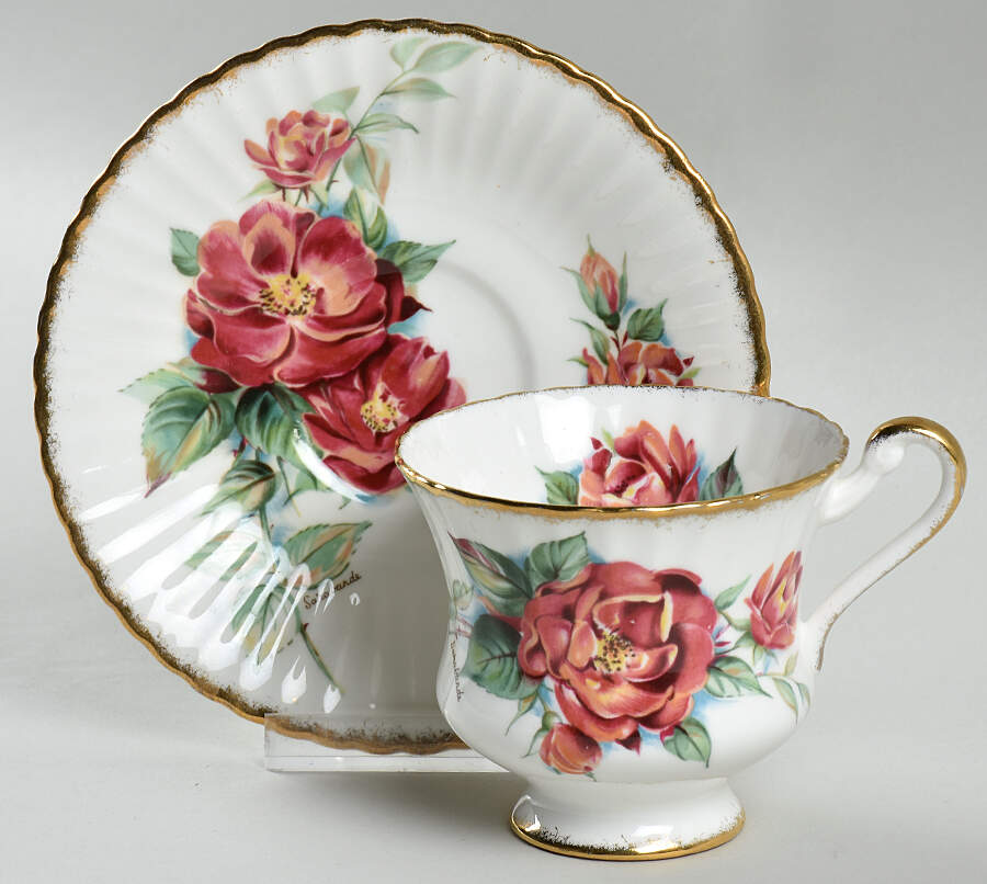 C491 Footed Cup & Saucer Set by Paragon-1