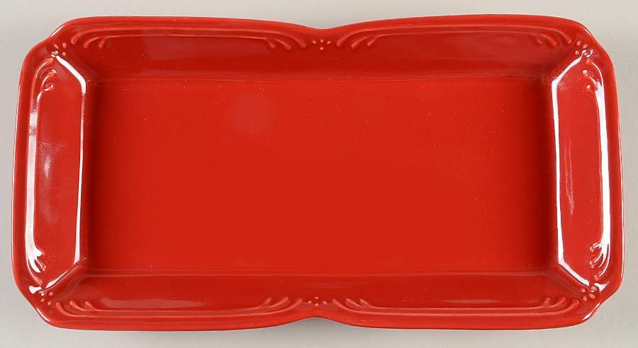 Winterberry Ruby (Red) Rectangular Tray 11" by Pfaltzgraff-1
