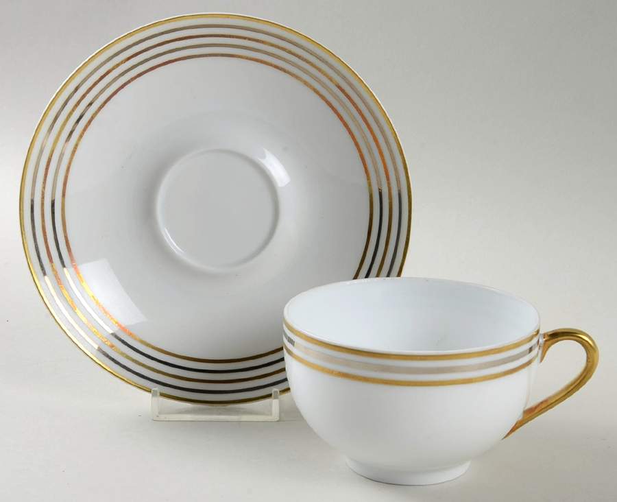 1930 (Non Monogrammed) Footed Cup & Saucer Set by Puiforcat-1