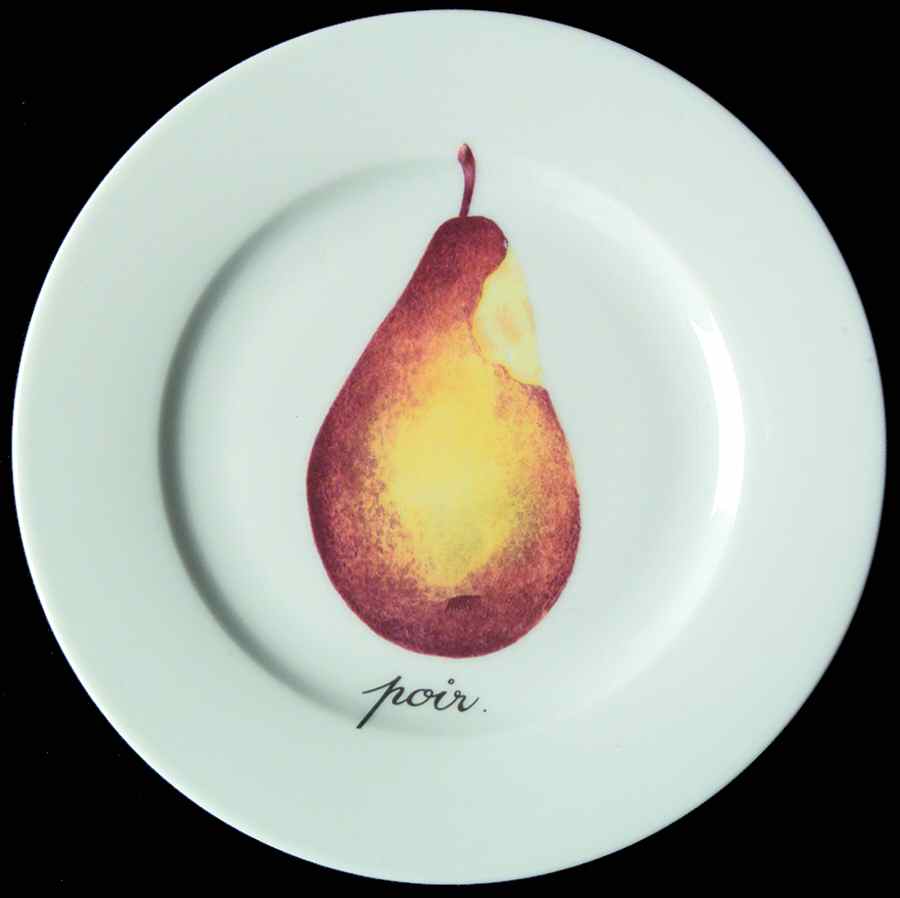 Pears Canape Plate by Porcelaine de Sologne-1