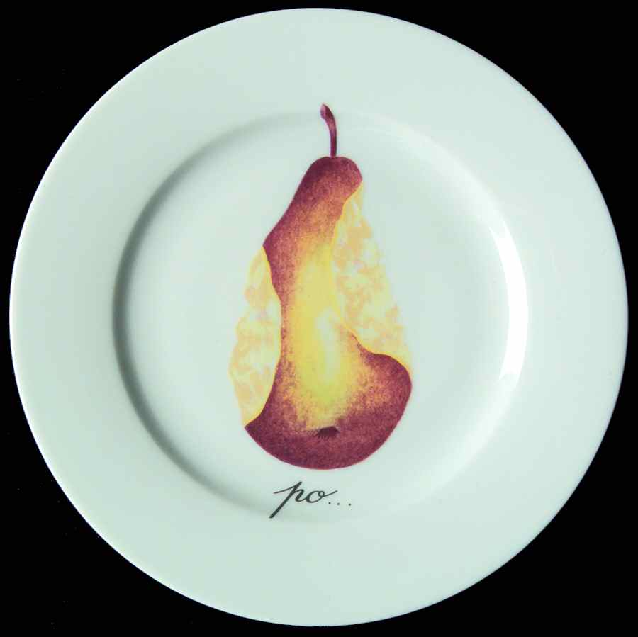 Pears Canape Plate by Porcelaine de Sologne-1
