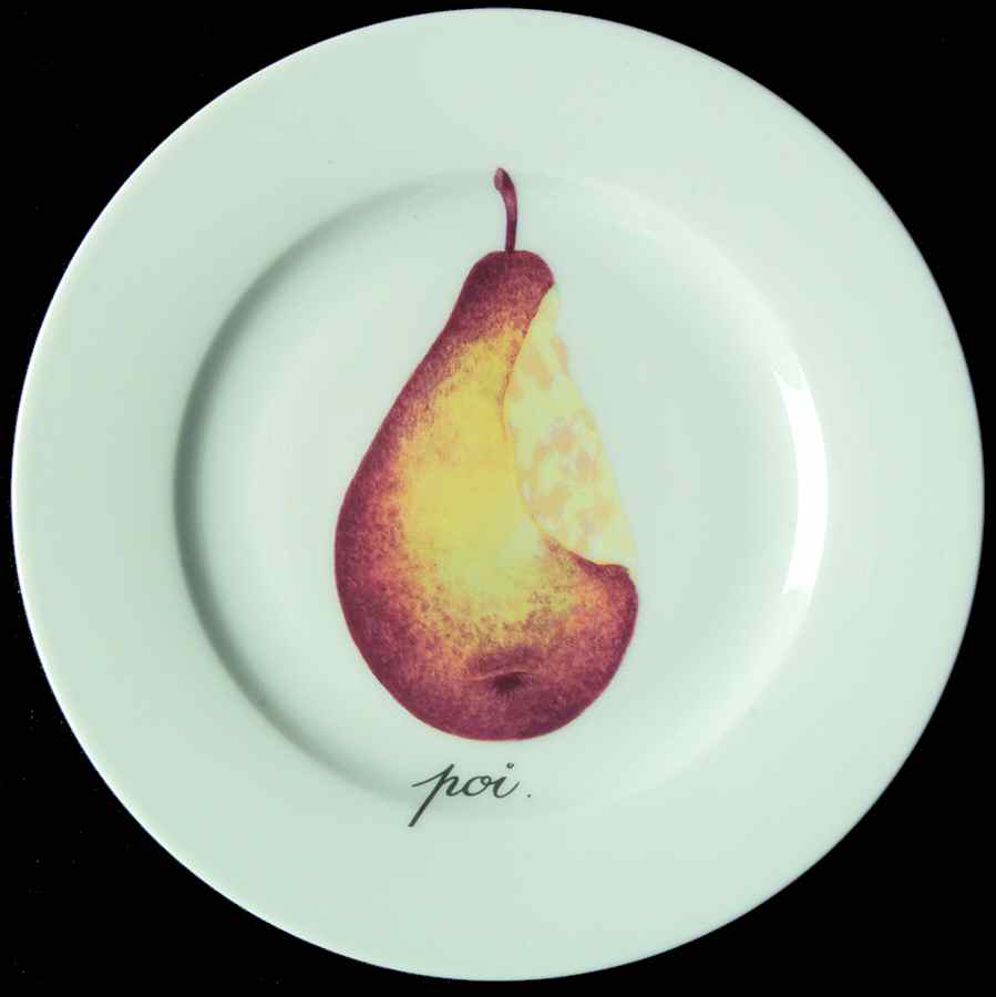 Pears Canape Plate by Porcelaine de Sologne-1
