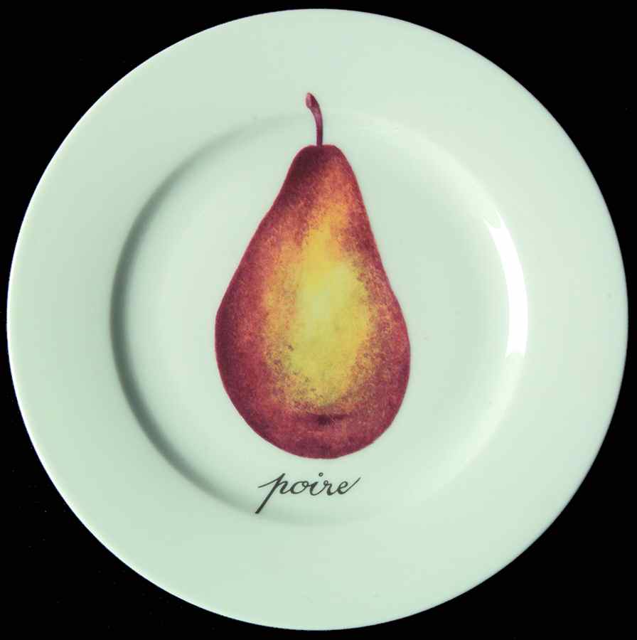 Pears Canape Plate by Porcelaine de Sologne-1