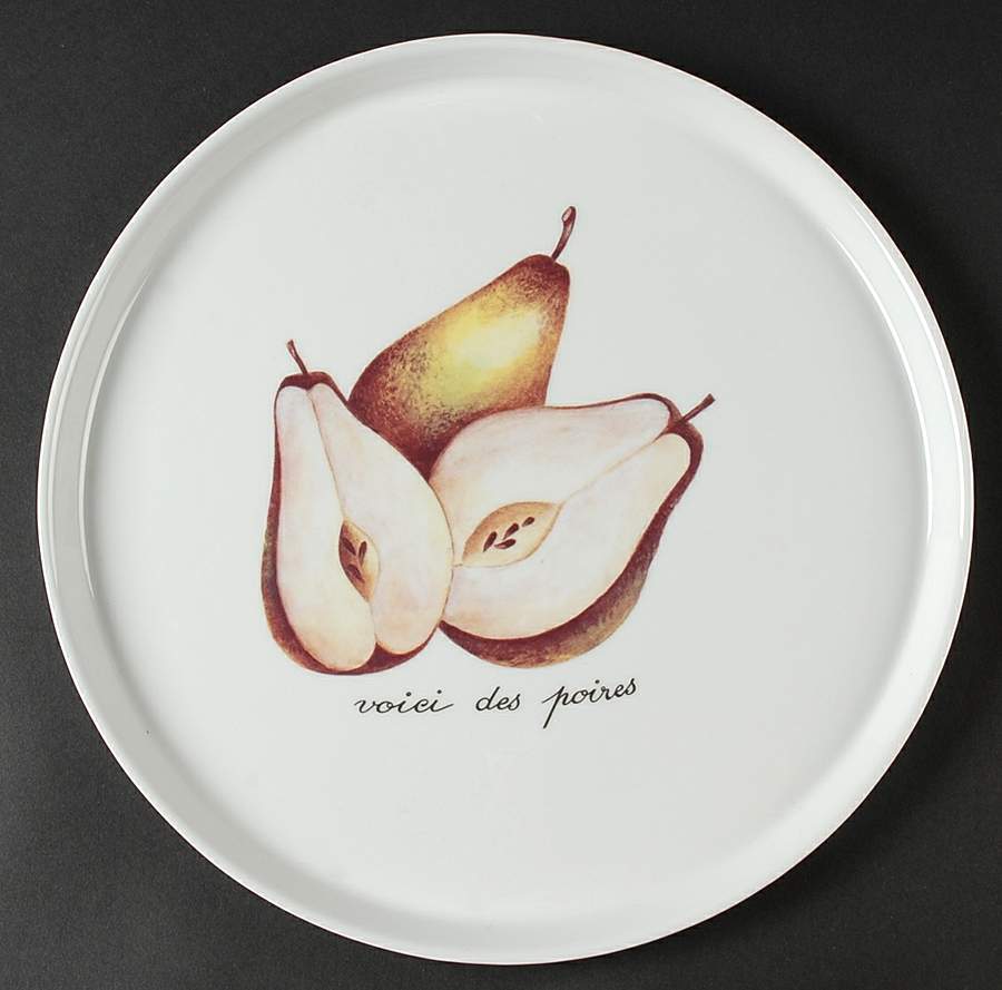 Pears 12" Chop Plate (Round Platter) by Porcelaine de Sologne-1