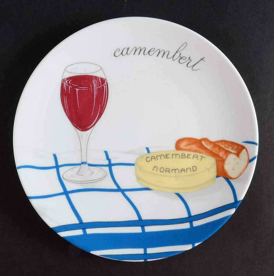 Camembert Canape Plate by Porcelaine de Sologne-1