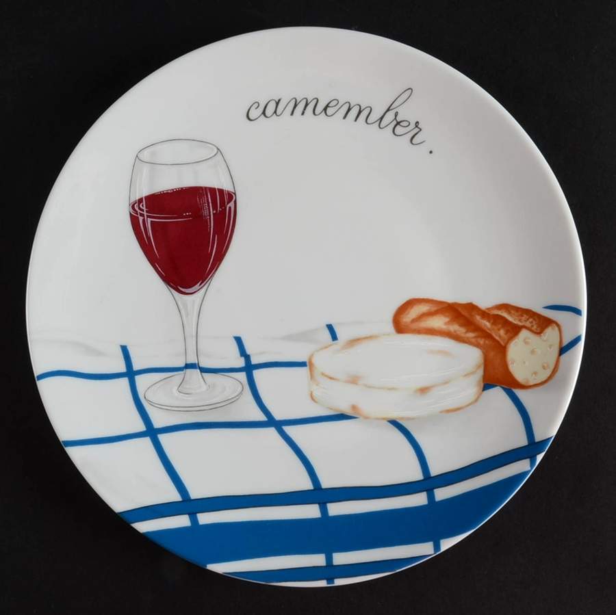 Camembert Canape Plate by Porcelaine de Sologne-1