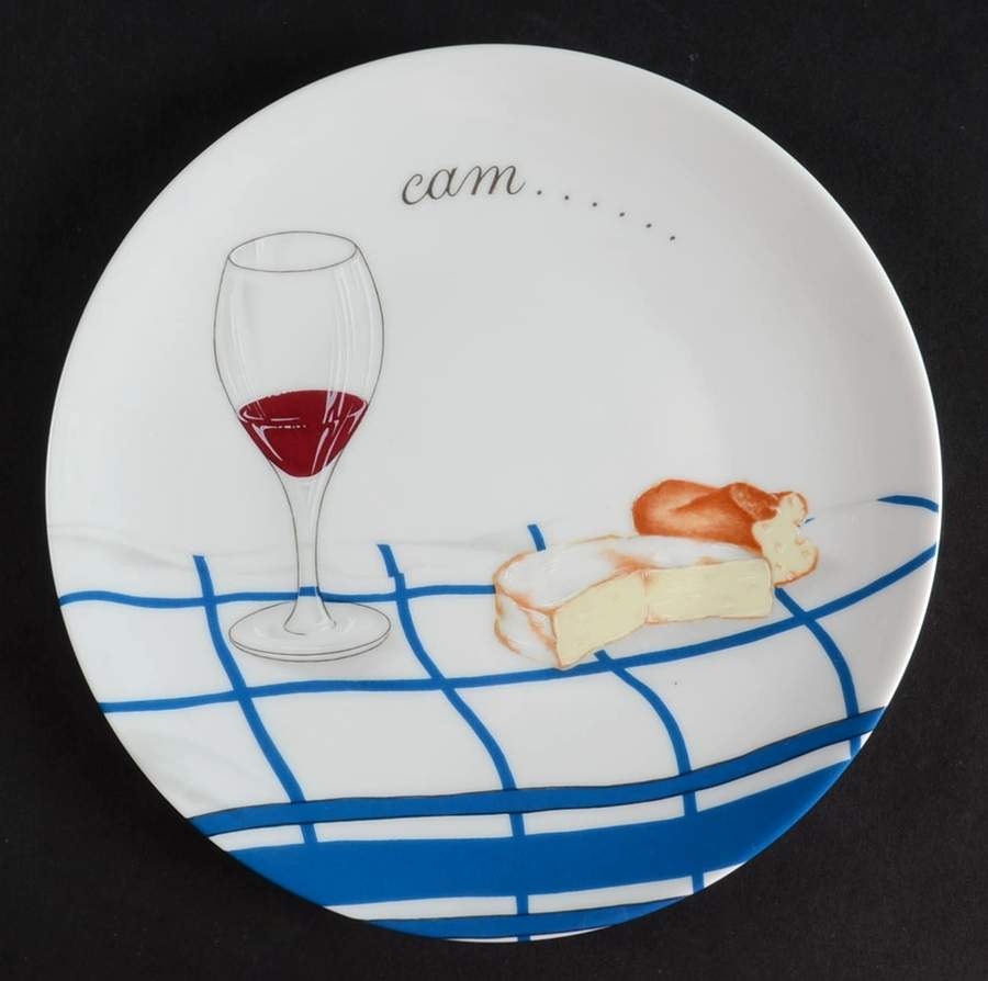Camembert Canape Plate by Porcelaine de Sologne-1