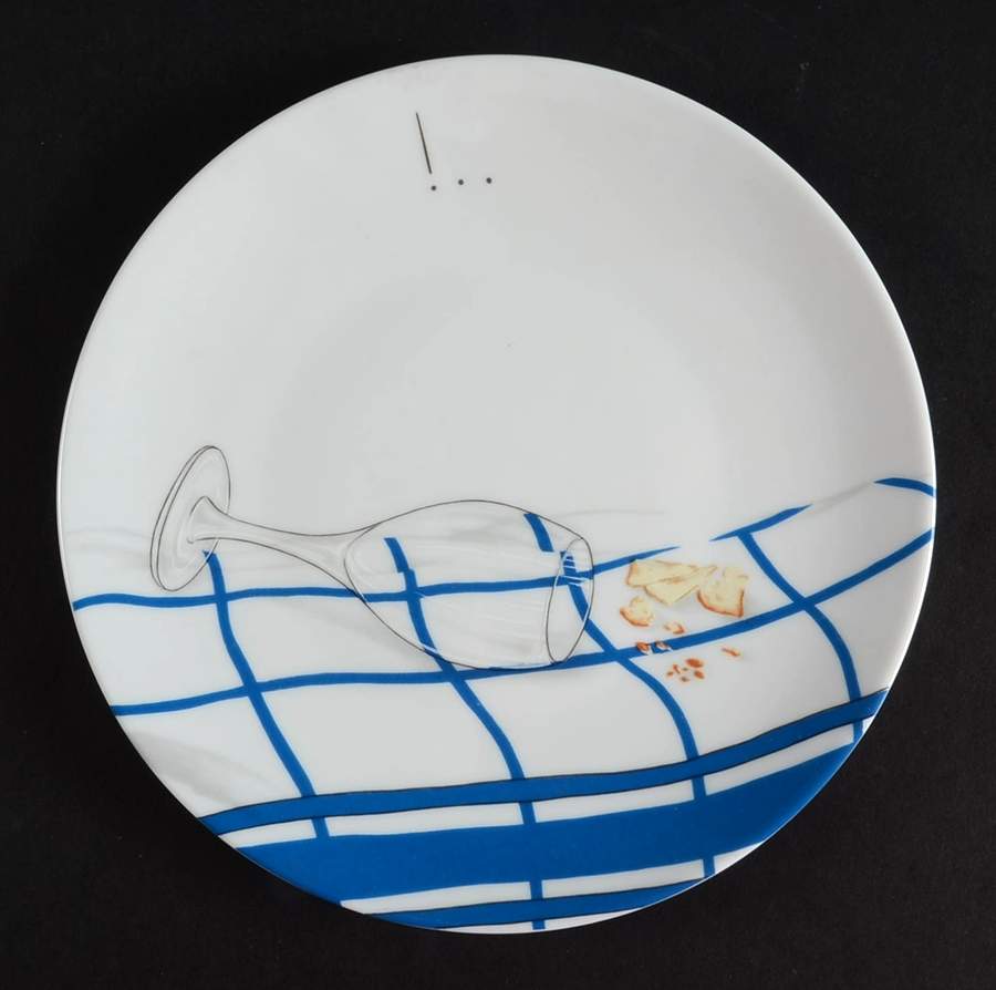 Camembert Canape Plate by Porcelaine de Sologne-1
