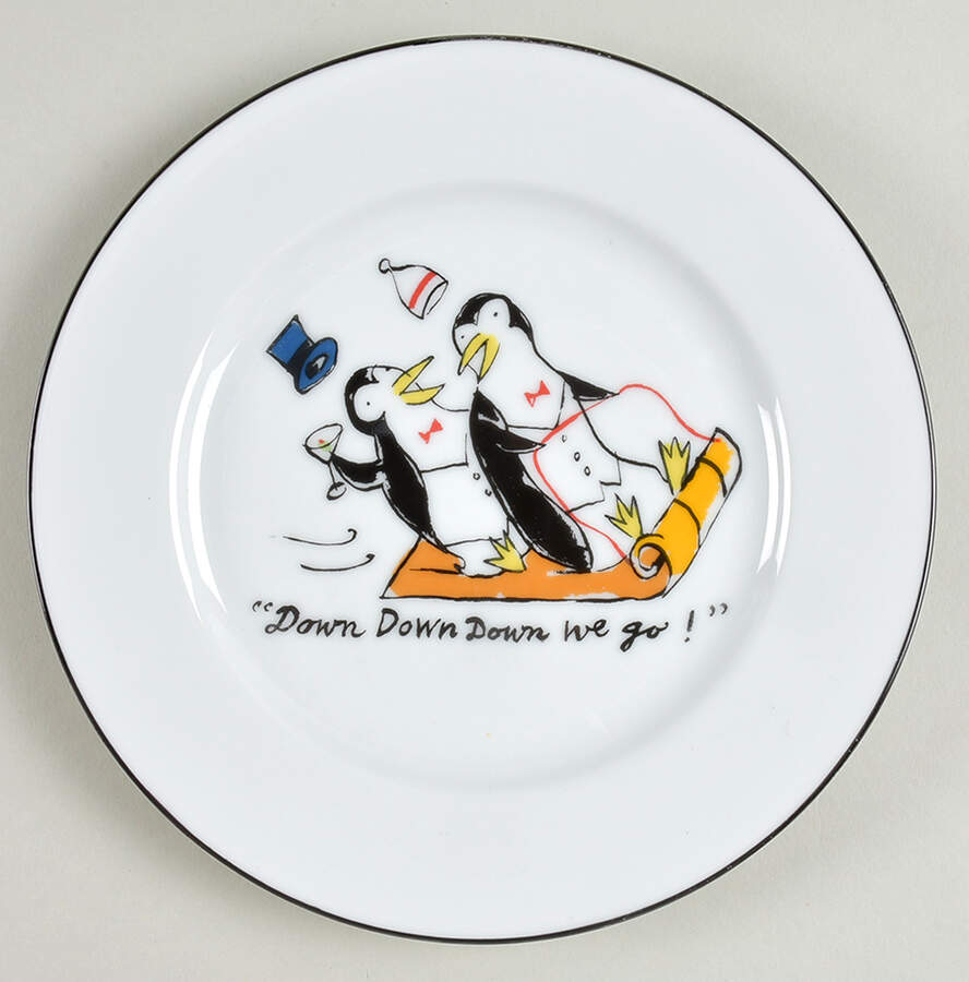 Penguins Salad Plate by Pottery Barn China-1