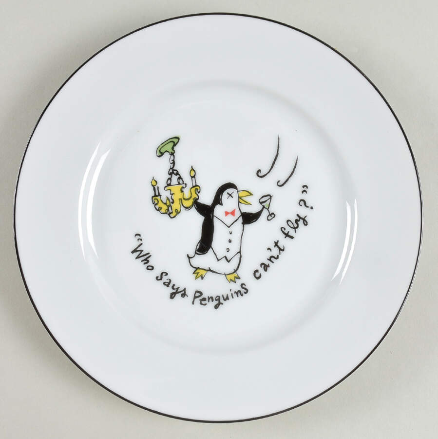 Penguins Salad Plate by Pottery Barn China-1