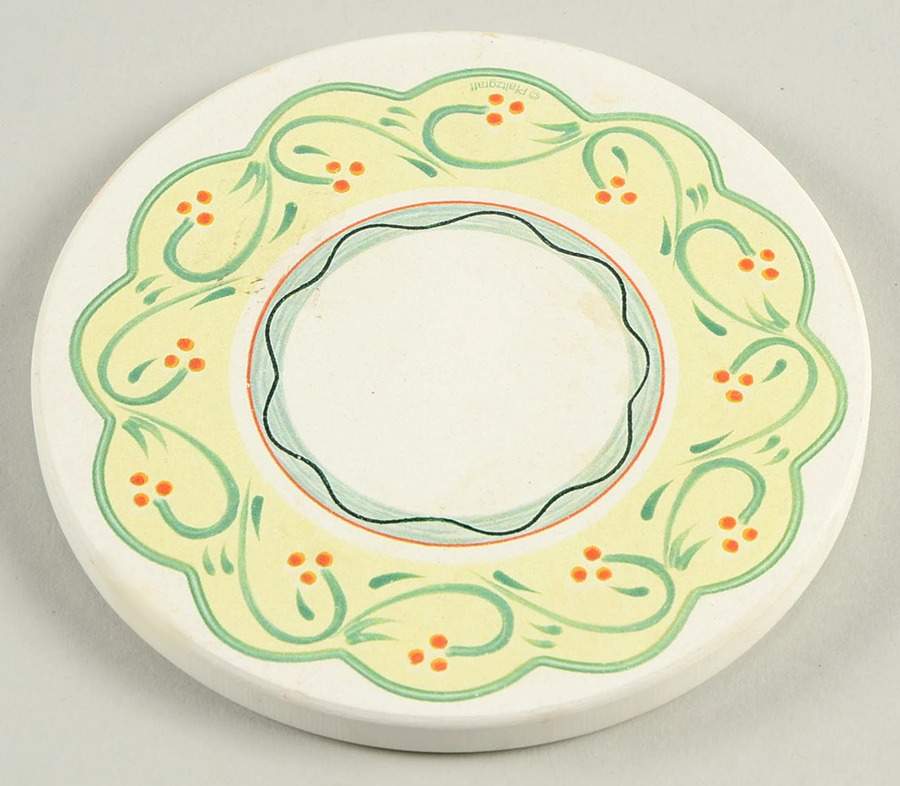Italian Vine Round (Thirsty) Stone Coaster by Pfaltzgraff-1