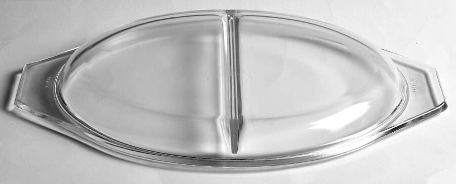 Pink Daisy Lid for 12" Oval Divided Vegetable by Pyrex-1