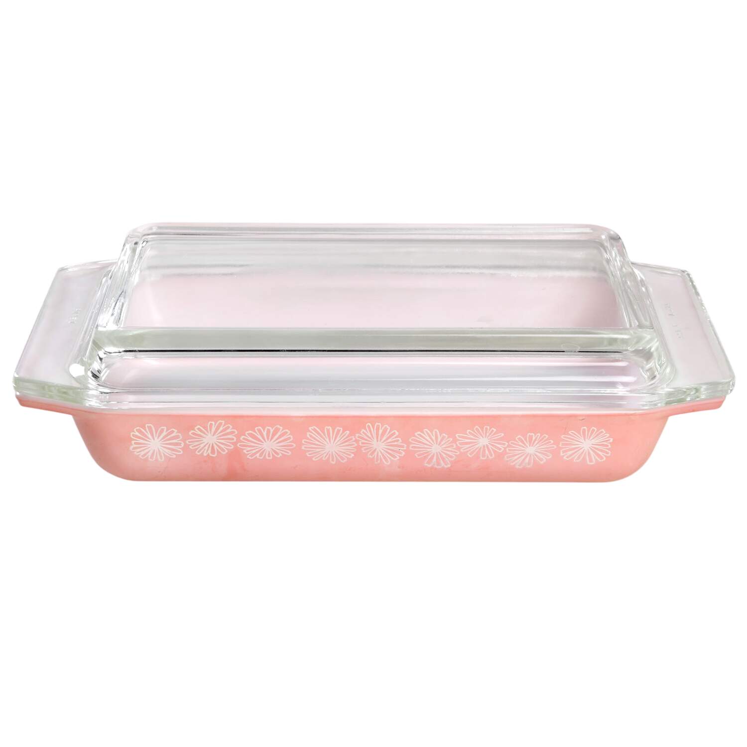 Pink Daisy 1.25 Qt Rectangular Covered Casserole by Pyrex-1