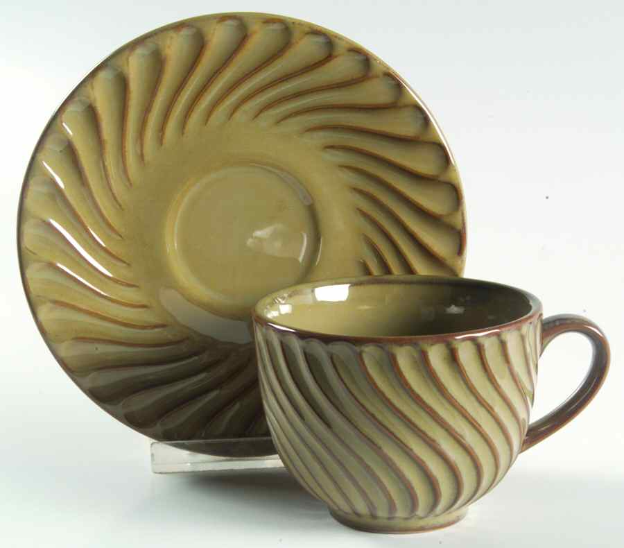 Cappuccino Flat Cup & Saucer Set by Portmeirion-1