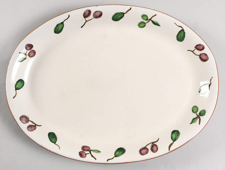 Olive 15" Oval Serving Platter by Pottery Barn China-1