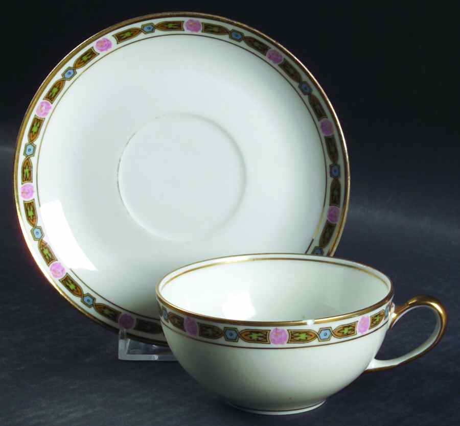 PL45 Flat Cup & Saucer Set by Porcelaine Limousine-1