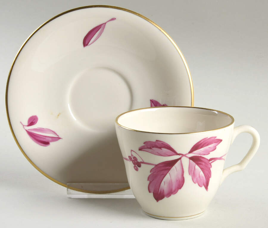 Woodbine Flat Cup & Saucer Set by Pickard-1