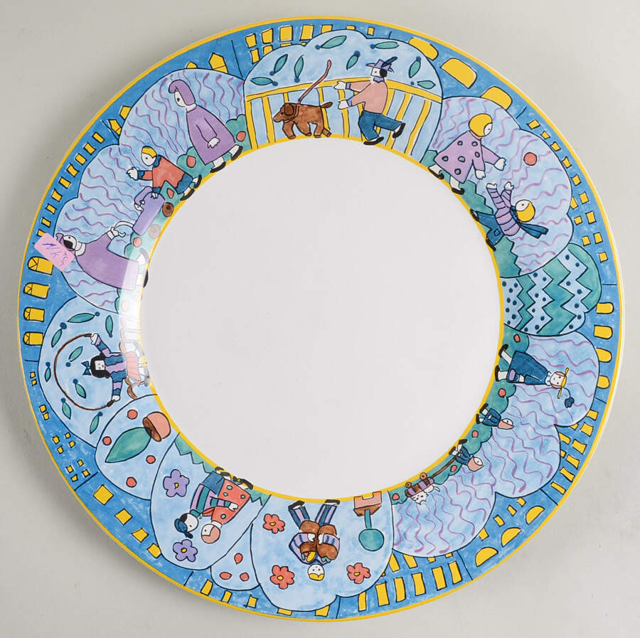 A Day in Town Dinner Plate by Porsgrund-1