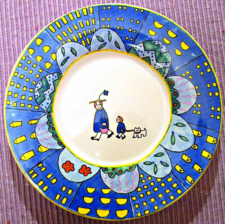 A Day in Town Salad Plate by Porsgrund-1